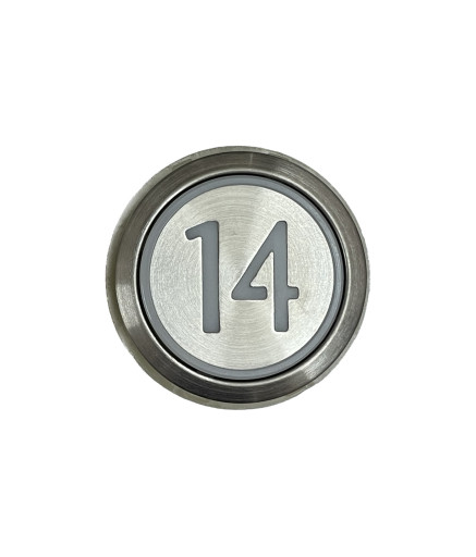 Кнопка "14" этажа панели приказов лифта KONE 863223h03