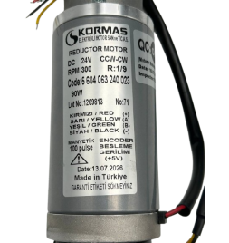 Автоматичний мотор привода дверей кабіни Kormas DC 24V CCW-CW RPM - 300