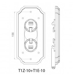 Пост вызова лифта SCHAEFER антик T1Z-10 вверх и вниз