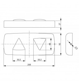 Этажный индикатор положения кабины SCHAEFER Pure27 LIP AH вверх и вниз