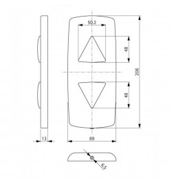 Этажный индикатор положения кабины SCHAEFER Pure13 LIP AV вверх и вниз