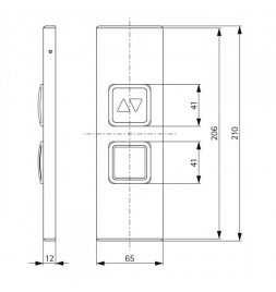 Пост вызова лифта SCHAEFER SlimLine LOP AQ1 вверх и вниз