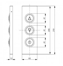 Пост вызова лифта SCHAEFER SlimLine LOP R2K вверх и вниз
