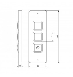 Пост вызова лифта SCHAEFER Aurora BASIC LOP Q2K