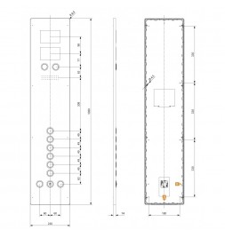 Пост вызова лифта SCHAEFER Aurora BASIC COP 230 6E-R, IF oLM